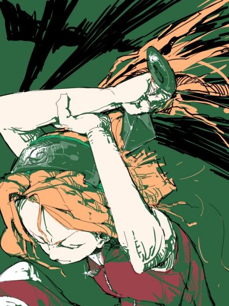 mochihada, haruno sakura, naruto (classic), naruto (series), image sample, pixiv sample, resized, arms up, bare arms, bare shoulders, cutting hair, from above, hand on own arm, headband, headdress, holding, holding weapon, konohagakure symbol, kunai, long hair, pink hair, red shirt, shirt, sleeveless, sleeveless shirt, upper body, weapon, zipper