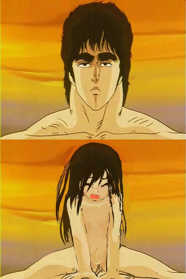 kenshiro, hokuto no ken, screencap, comparison, flat chest, loli, nude, parody, sequential, sex, sketch, what