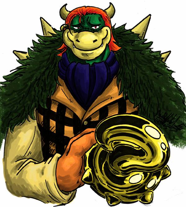 bowser, crocodile (one piece), mario (series), nintendo, one piece, super mario bros. 1, fusion, hook hand, scar
