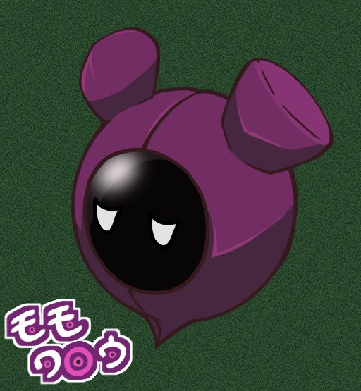 pecharunt, nintendo, pokemon, commentary request, full body, green background, no humans, pokemon (creature), pokemon focus, simple background, solo, white eyes, yumori565969