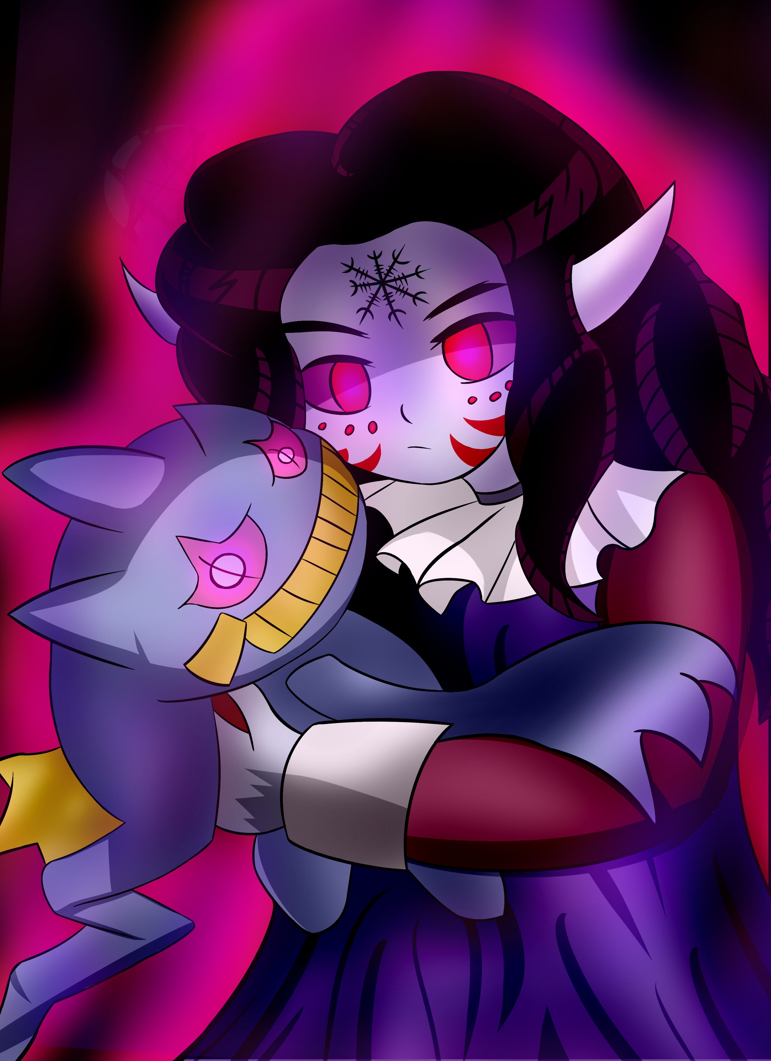 banette, nintendo, pokemon, absurdres, highres, aura, gen 3 pokemon, ghost, pokemon (creature), red eyes, x473bvrn666