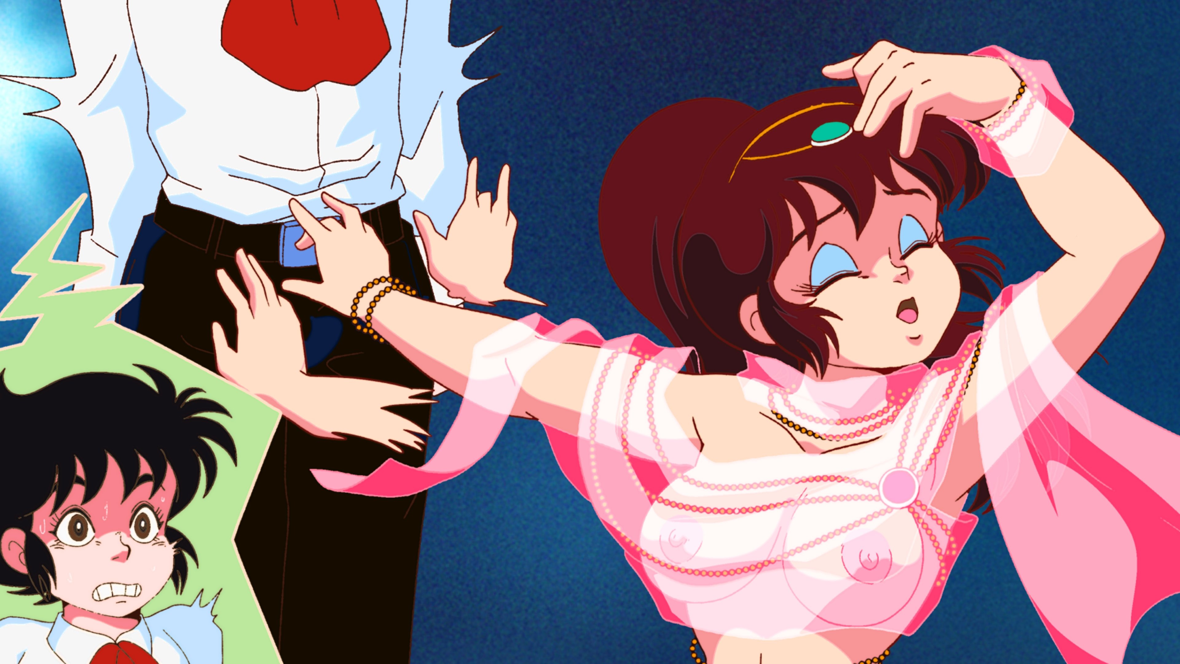 bunshirisan, fukune atsuko, mugen shinshi, breasts, dancer, dancing, mamiya mugen, naoya hitting choso without looking (meme), nipples