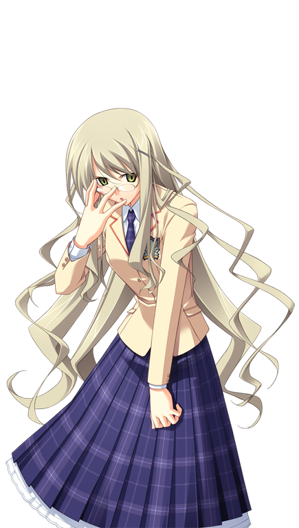 matsuo yukihiro, kusunoki yua, chaos;head, science adventure, game cg, non-web source, official art, 1girl, adjusting eyewear, angry, black pantyhose, blazer, breasts, brown jacket, collared shirt, constricted pupils, curly hair, dress shirt, furious, glasses, green eyes, green hair, hair ornament, hairpin, hand on own face, jacket, leaning forward, long hair, long sidelocks, long skirt, looking at viewer, miniskirt, necktie, open mouth, pantyhose, petticoat, plaid clothes, plaid necktie, plaid skirt, purple necktie, round eyewear, school uniform, shirt, sidelocks, skirt, small breasts, solo, sprite, suimei academy school uniform, transparent background, very long hair, white shirt, winter uniform, yandere