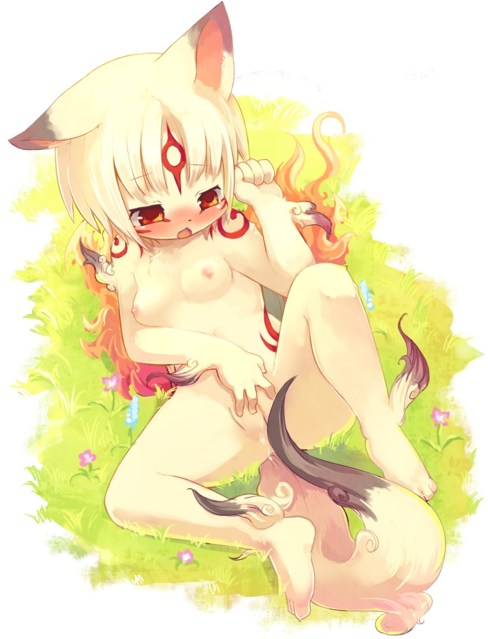 ookami (game), furry, nipples, pussy, tail