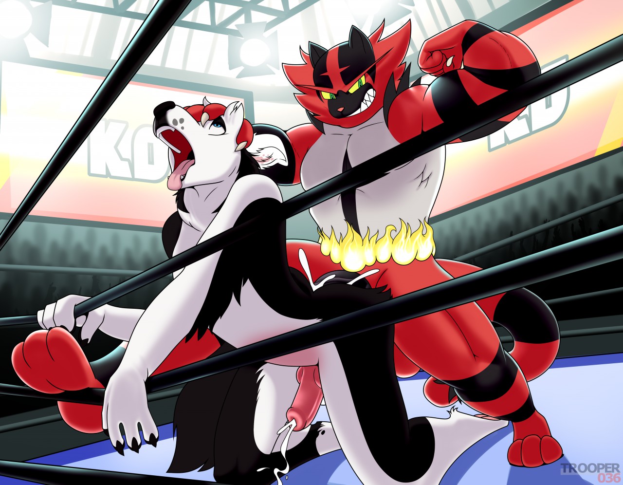 Rule34 – If it exists, there is porn of it / trooper036, incineroar, original character / 588670