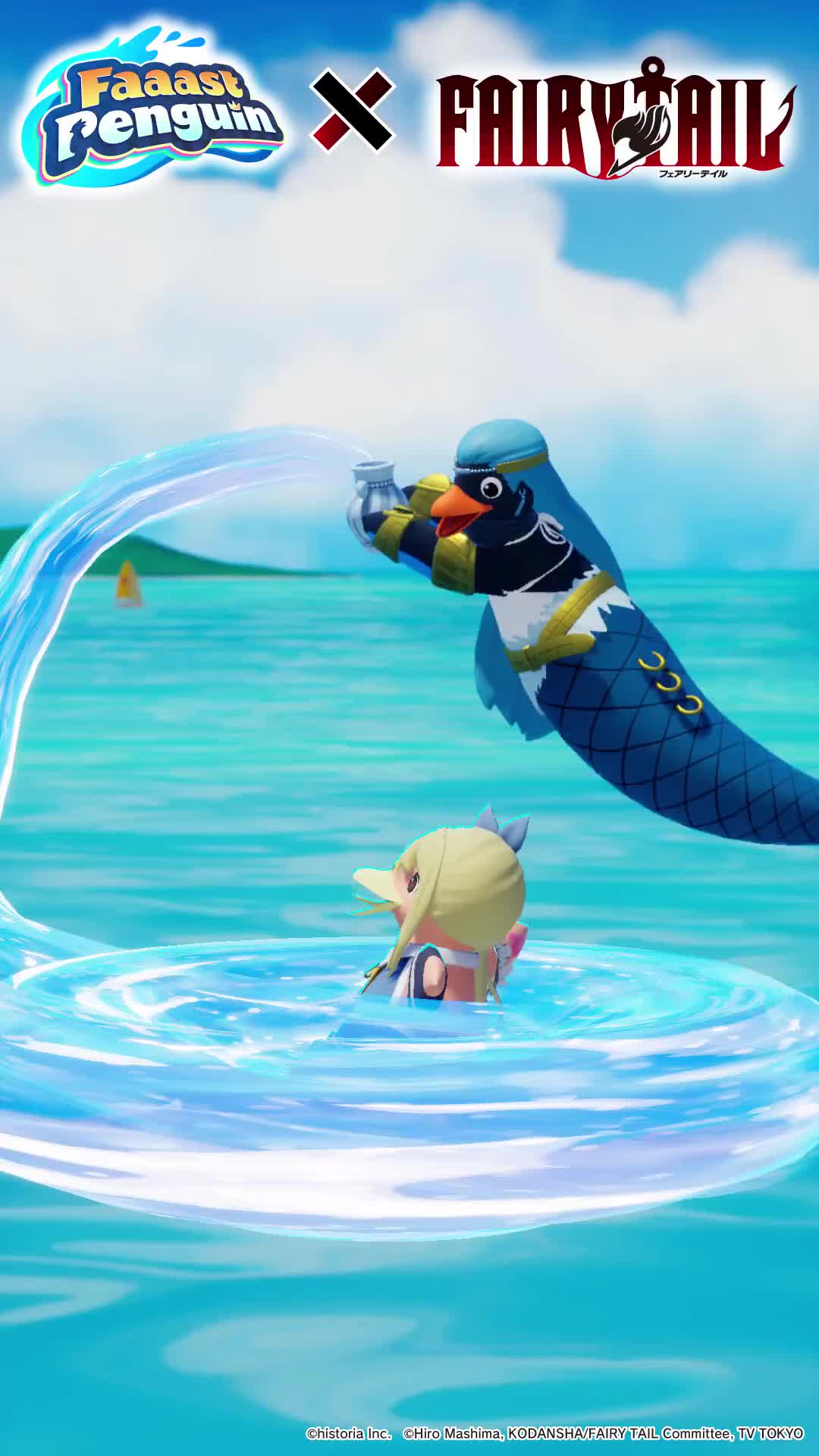 aquarius (fairy tail), lucy heartfilia, fairy tail, animated, sound, tagme, video, bird, faaast penguin, penguin