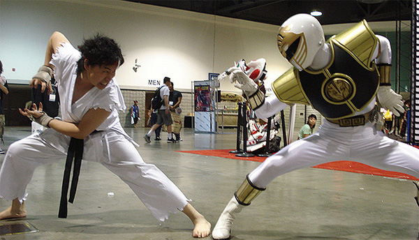 kiba ranger, ryu (street fighter), capcom, gosei sentai dairanger, power rangers, street fighter, super sentai, tokusatsu, photo (medium), cosplay, crossover, dairanger, fighting, hadouken