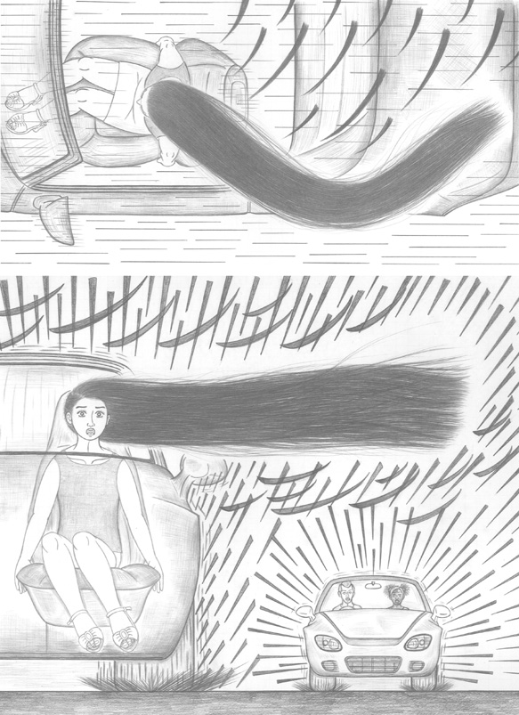 tagme, long hair, monochrome, very long hair