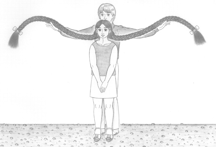 tagme, braid, long hair, monochrome, twin braids, very long hair