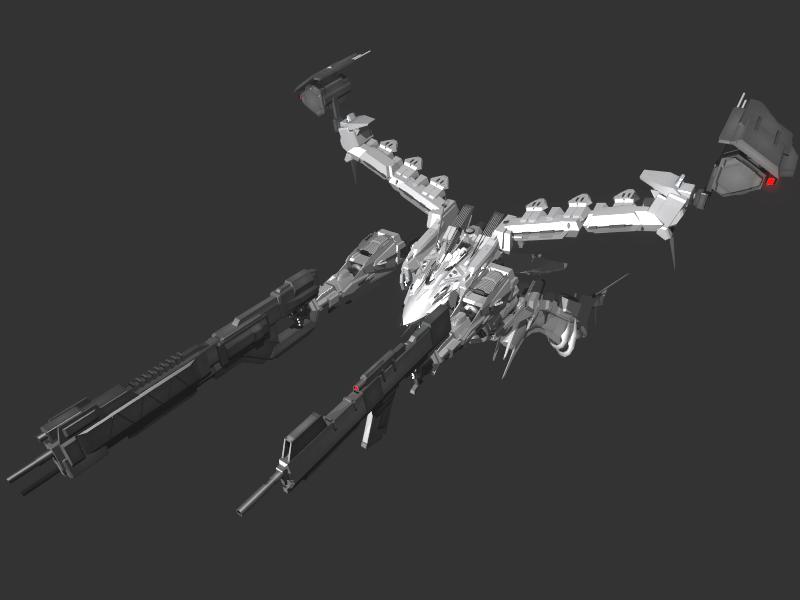 white glint, armored core, armored core: for answer, fromsoftware, gun, mecha, rifle, robot, rocket launcher, weapon