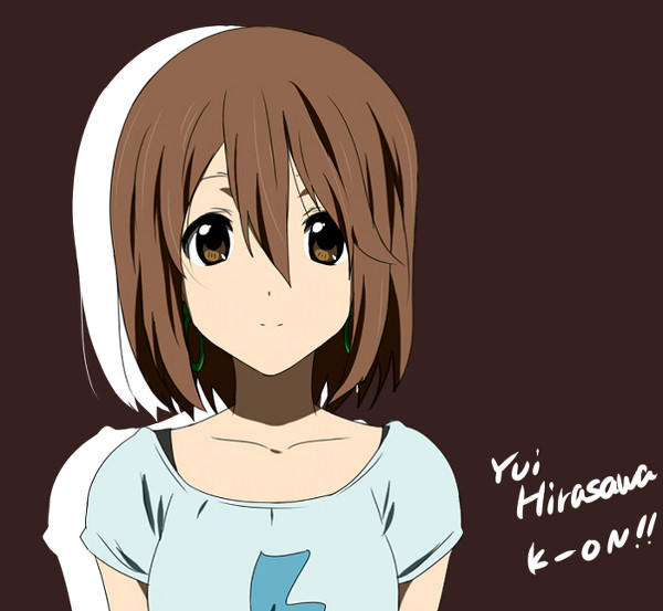ikari manatsu, hirasawa yui, k-on!, listen!!, resized, brown eyes, brown hair, casual, pixiv thumbnail, short hair, solo
