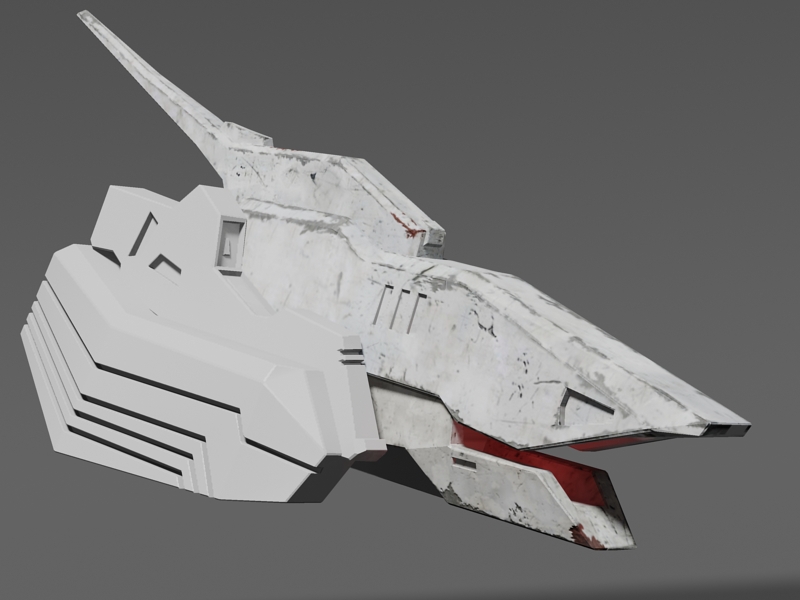 armored core, armored core last raven, fromsoftware, head, tagme, 3d, mecha, no humans, robot