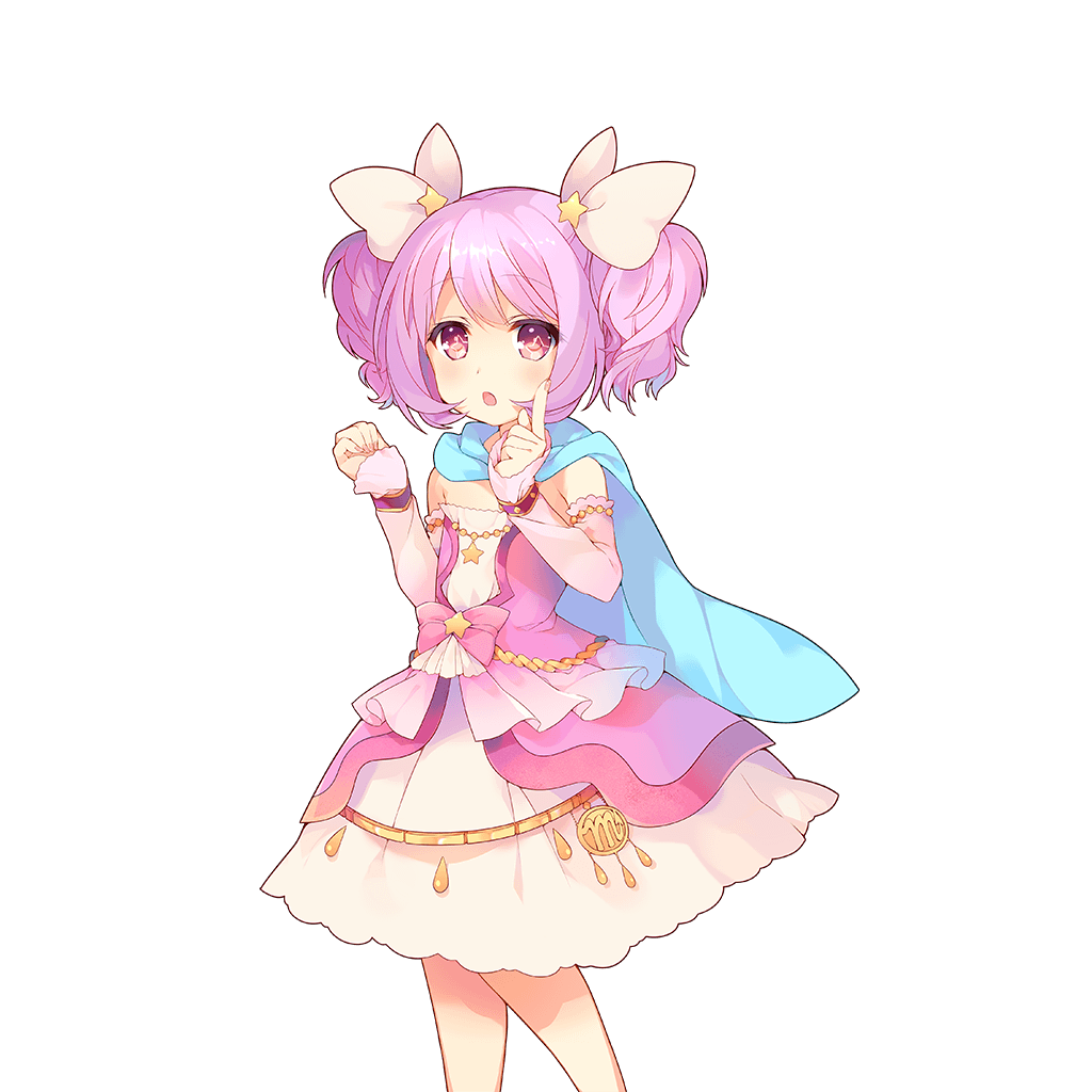 mayachi (amuriya), melo (uchihime), uchi no hime-sama ga ichiban kawaii, 1girl, aqua cape, bare shoulders, cape, detached sleeves, dress, flat chest, gradient clothes, gradient dress, hair ribbon, pink dress, pink ribbon, purple hair, red eyes, ribbon, short hair, twintails