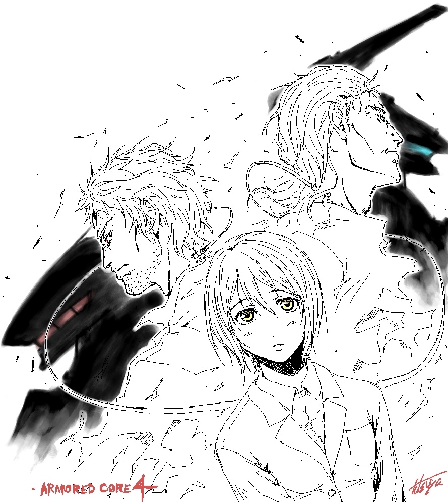 tatuya, fiona jarnefeldt, joshua o'brien, white glint, armored core, armored core: for answer, armored core 4, fromsoftware