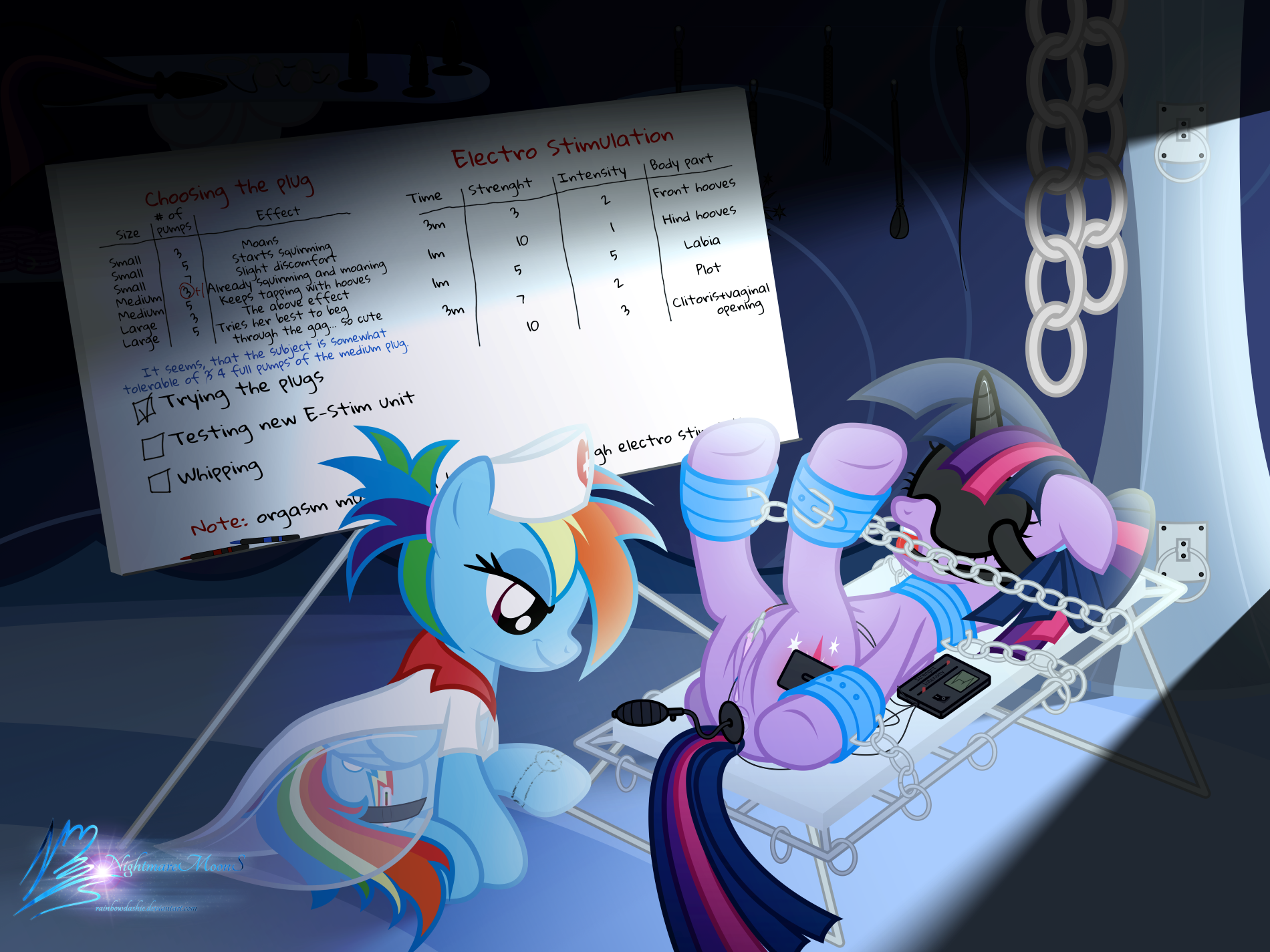 Rule34 – If it exists, there is porn of it / nightmaremoons, rainbow dash (mlp), twilight sparkle (mlp) / 595538