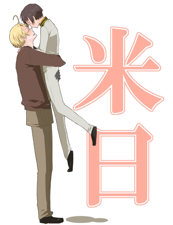 america (hetalia), japan (hetalia), axis powers hetalia, tagme, 2boys, male focus, multiple boys, yaoi