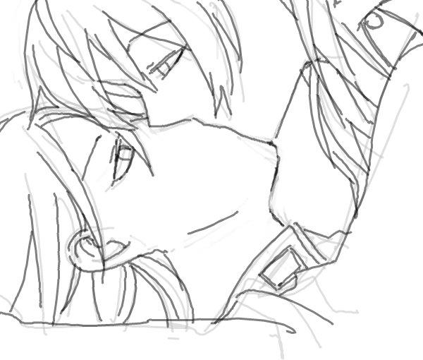 bai lao shu, gertrud barkhorn, minna-dietlinde wilcke, strike witches, world witches series, 2girls, greyscale, kiss, monochrome, multiple girls, yuri