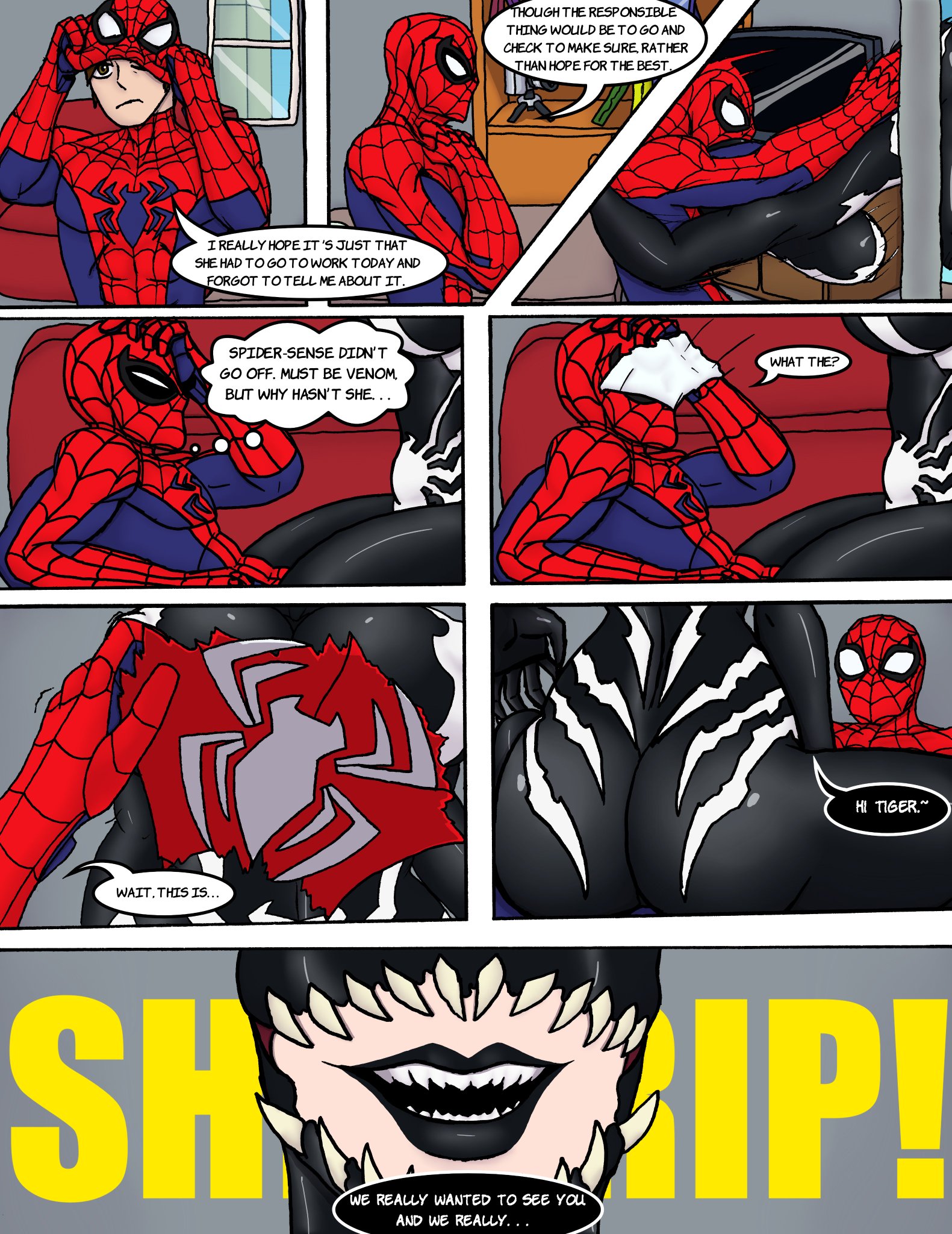 Rule34 – If it exists, there is porn of it / mary jane watson, peter parker, she-venom, spider-man, spinneret (mary jane watson), venom, venom (marvel) / 11744900