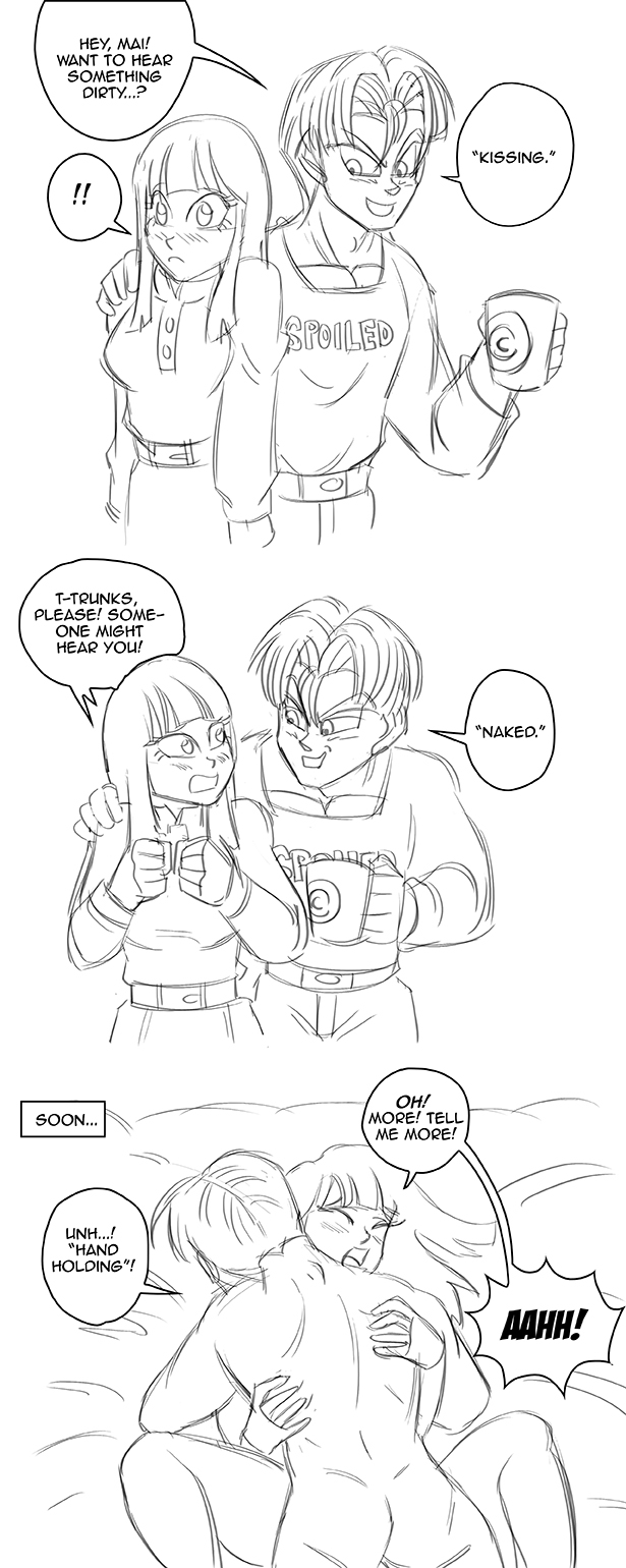 Rule34 – If it exists, there is porn of it / funsexydragonball, mai (dragon ball), mirai trunks, trunks briefs / 609331